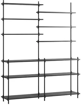 MOEBE S.200.2.D Hyllsystem Svart/Svart
