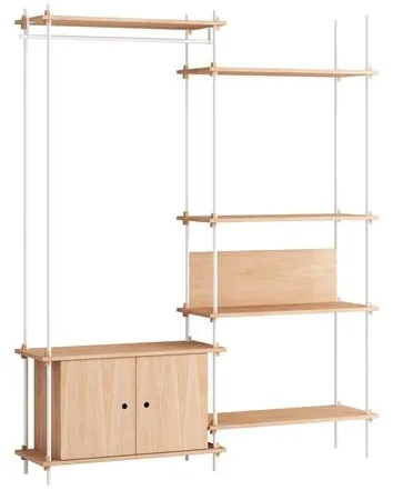 MOEBE S.200.2.G Hyllsystem Ek/Vit